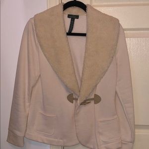 Ralph Lauren Sherpa Jacket Shawl in Cream #0130